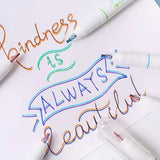 Jiwusha集物社立体双线笔绘图标记备注笔红色&黑色0.5mm 1支