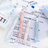 Jiwusha Eye-Friendly Highlighter Pen Set 7257A 4pcs