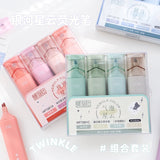Jiwusha Glitter Highlighter Pen Set 7261A 4pcs