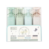 Jiwusha集物社闪光荧光笔套装气泡星动7261C 4支