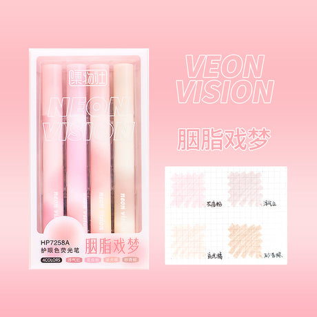 Jiwusha Highlighter Marker Pen Set 7258A