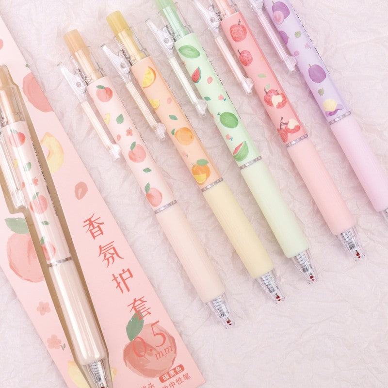 Jiwusha Floral Scent Fast Dry Gel Pen Rosy
