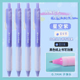 Jiwusha Acrylic Colored Retractable Gel Pen GP9300 Starry Sky Purple 1pcs