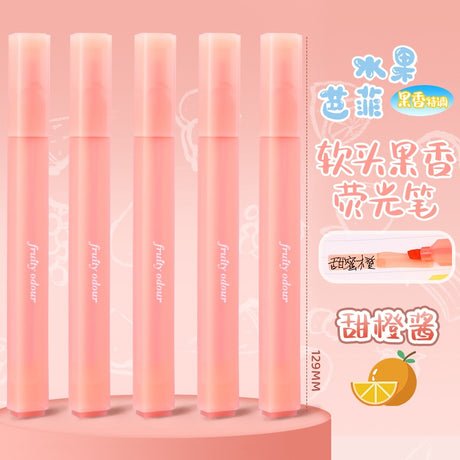 Jiwusha Fruit Scent Highlighter Pen HP72113 Orange 1pcs