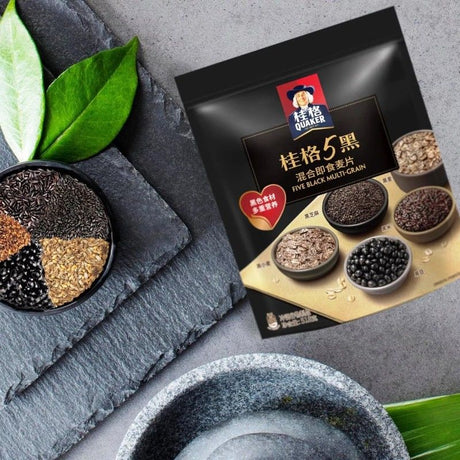Quaker桂格5黑即食混合燕麦片 518g