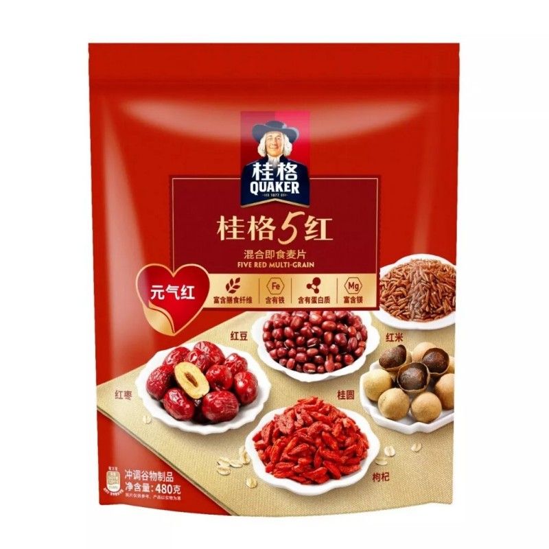 Quaker Five Red Multigrain Oats 480g