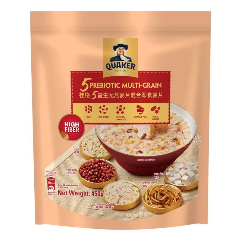 Quaker 5 Run Hericium Prebiotic Oatmeal 450g