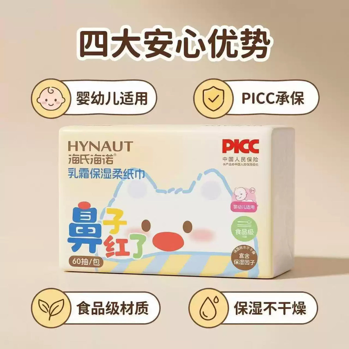 Hyanut Creamy Moisturizing Soft Tissue 60pcs