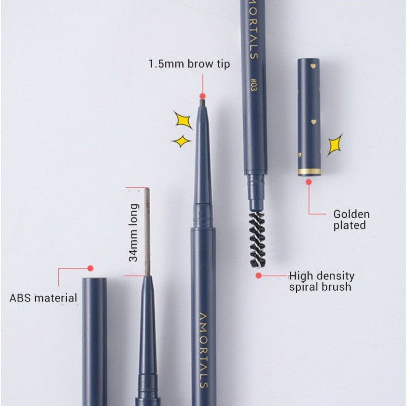 Amortals Ultra-Fine Eyebrow Pencil Waterproof #04 Smoky Gray