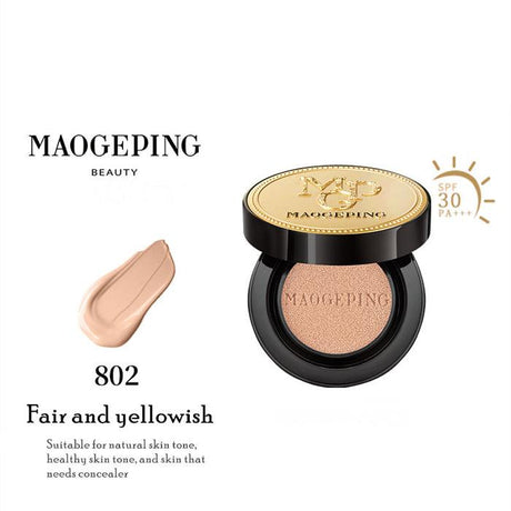 Maogeping Luxury Caviar Flawless Liquid Foundation Cushion #802 FAIR AND YELLOWISH