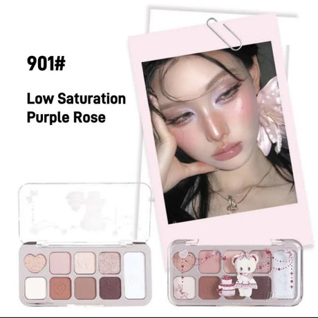 Jlillleen Little Bear 9-Color Eyeshadow Palette #901 Babylon Rose