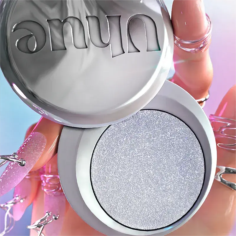 Uhue Y3K Single Eyeshadow Cream #K01 Ocean Blue With Silver Shimmer