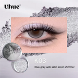 Uhue Y3K Single Eyeshadow Cream #K03 Blue-gray With Satin Silver Shimmer