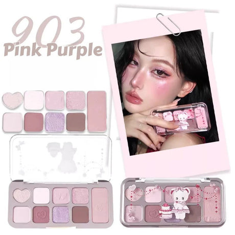 Jlillleen 9-Color Mixed Eyeshadow Palette #903 Cool Misty Mauve Purple