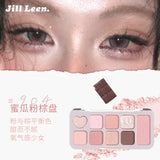 Jill Leen 9-Color Mixed Eyeshadow Palette #904 Pink Brown