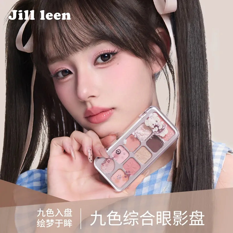 Jill Leen 9-Color Mixed Eyeshadow Palette #904 Pink Brown