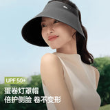 Beneunder蕉下蛋卷大檐空顶防晒帽UL712深花灰