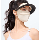 Beneunder蕉下帽檐款全脸防晒面罩AL333米月白