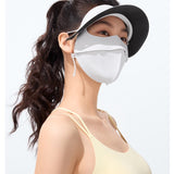 Beneunder蕉下帽檐款全脸防晒面罩AL333蓝烟灰