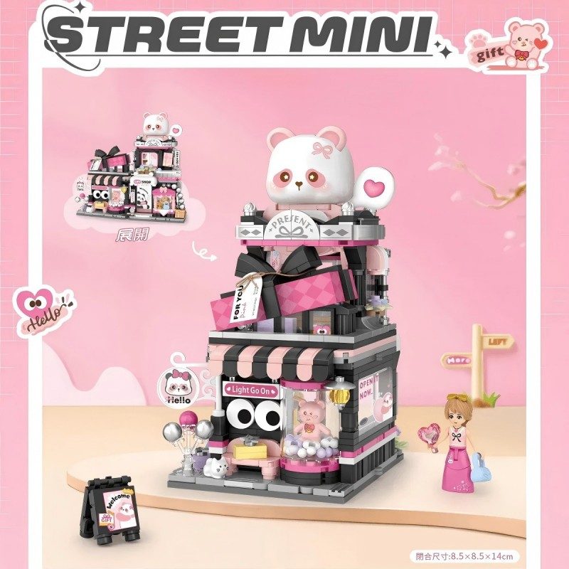 Loz Mini Building Blocks Panda Gift Shop NO.1378