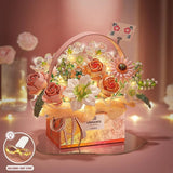 Loz Building Block Set Pink Rose Bouquet Clamp NO.1951