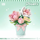 Loz迷你小花束积木玫瑰花NO.8836