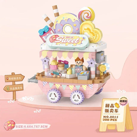 Loz微型积木摆件甜品贩卖车NO.8855