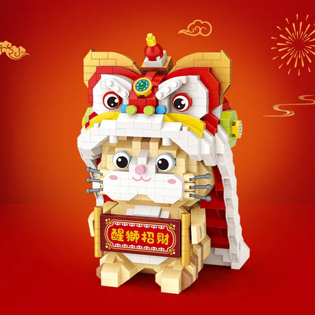 Loz Lion Dance And Lucky Cat NO.9258