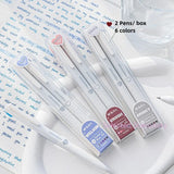 Rosy Posy Tint Press 6-color Button Neutral Gel Pen Blue 2pcs