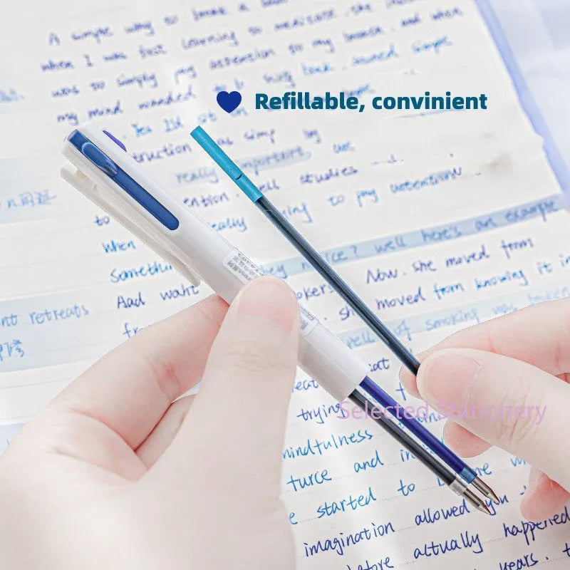 Rosy Posy Tint Press 6-color Button Neutral Gel Pen Blue 2pcs