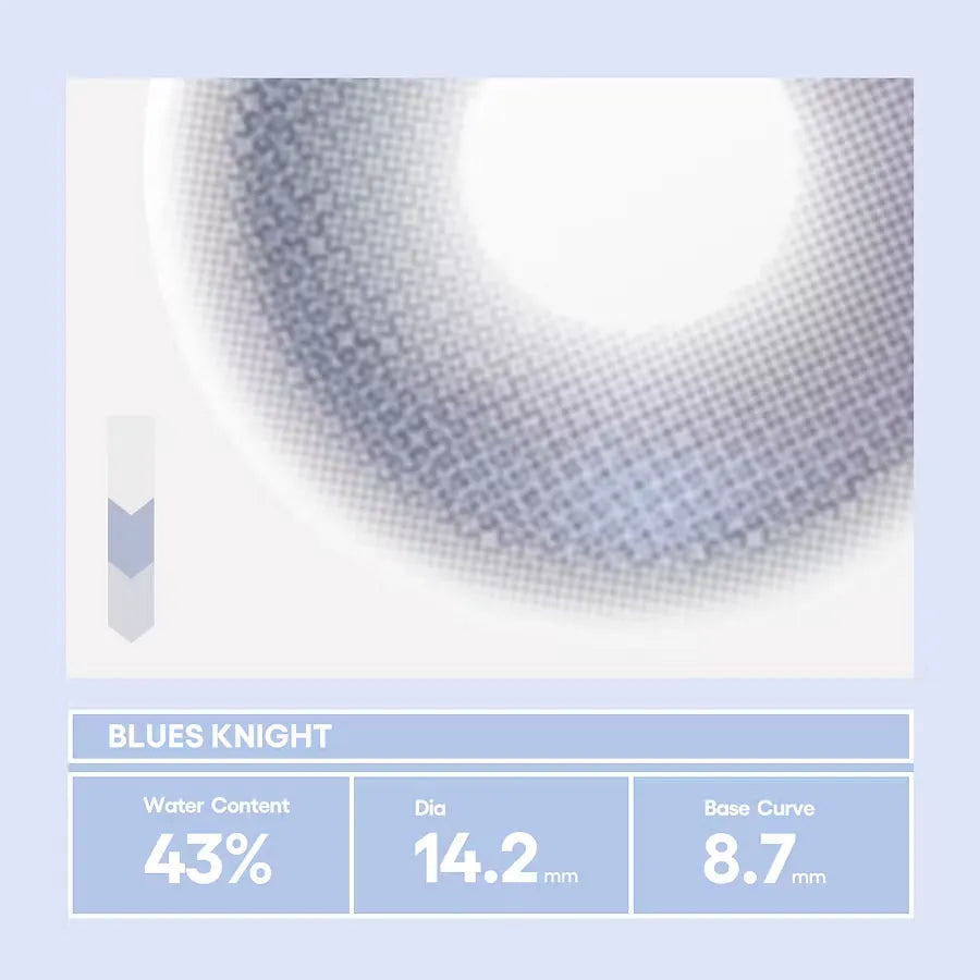 CoFancy 1 Day Colored Contact Lens Blues Knight ±000 10pcs