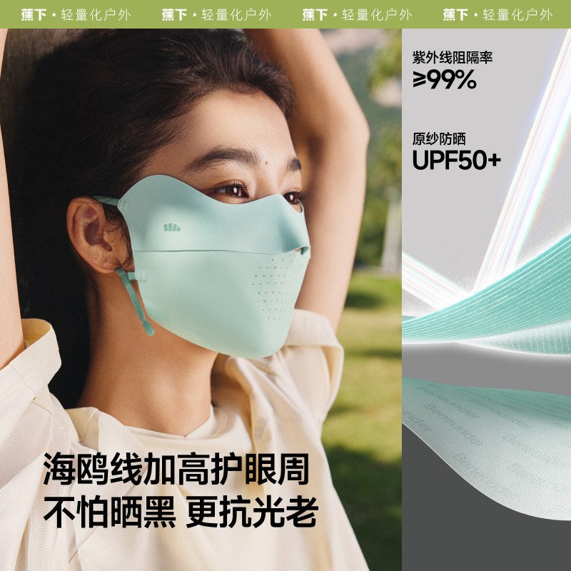 Beneunder蕉下轻薄无痕护眼角防晒口罩AL203蓝烟灰