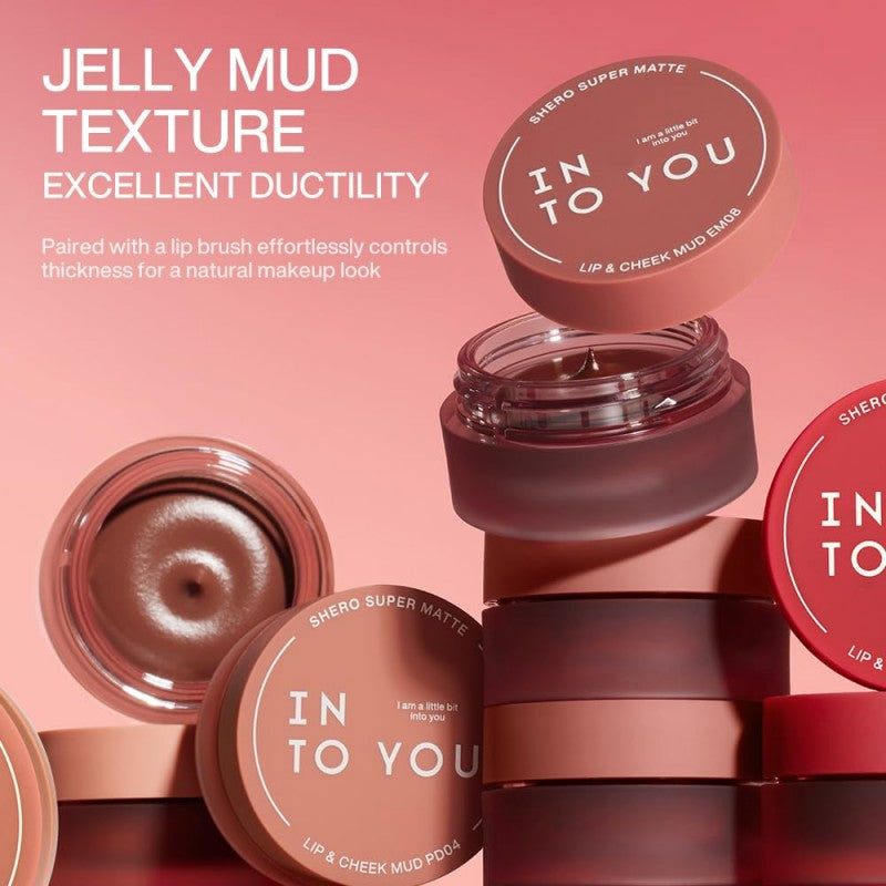 Into You Shero Super Matte Lip & Cheek Mud #PD04 Coral Nude