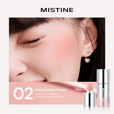 Mistine蜜丝婷泰式奶咖丝绒腮红液#02裸粉桃