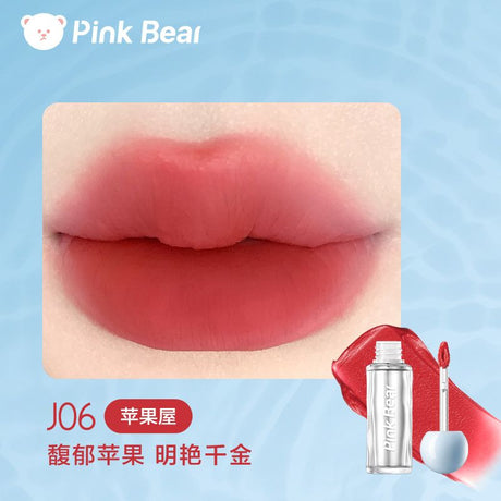 Pink Bear皮可熊水感柔雾爆水唇泥#J06苹果屋