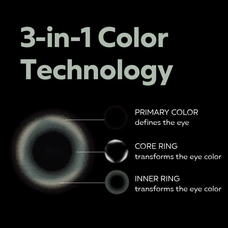 CoFancy 1-Day Colored Contact Lens Ice Drip -2.50 10pcs