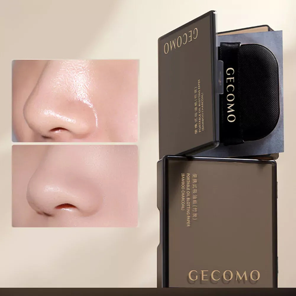 Gecomo Portable Oil Blotting Paper Bamboo Charcoal  100pcs