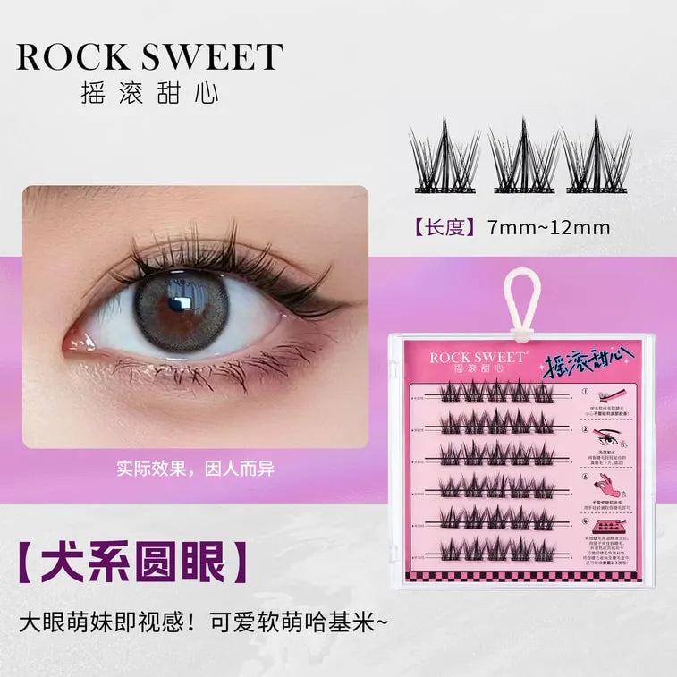 Rock Sweet摇滚甜心免胶假睫毛犬系圆眼