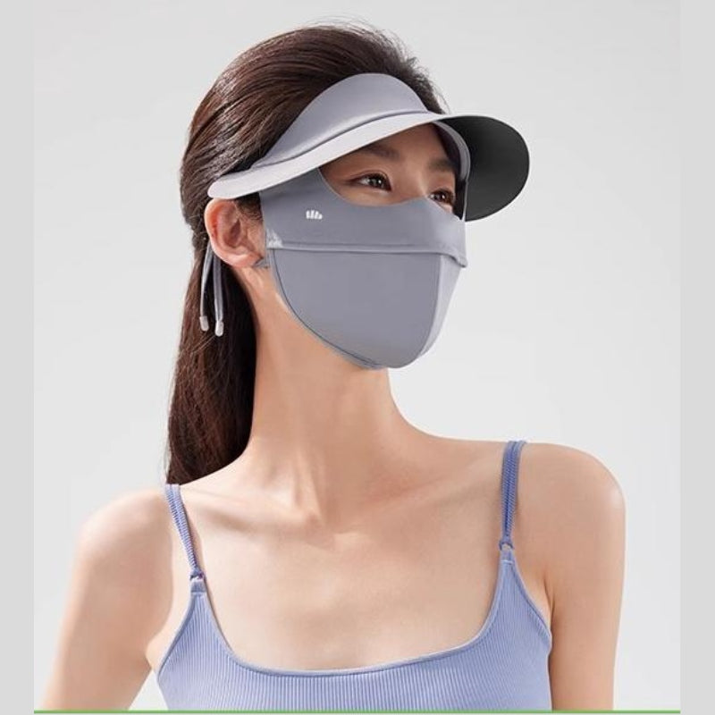 Beneunder Brimmed Full Face Sunscreen Mask Deep Gray