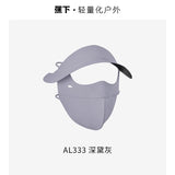 Beneunder Brimmed Full Face Sunscreen Mask Deep Gray