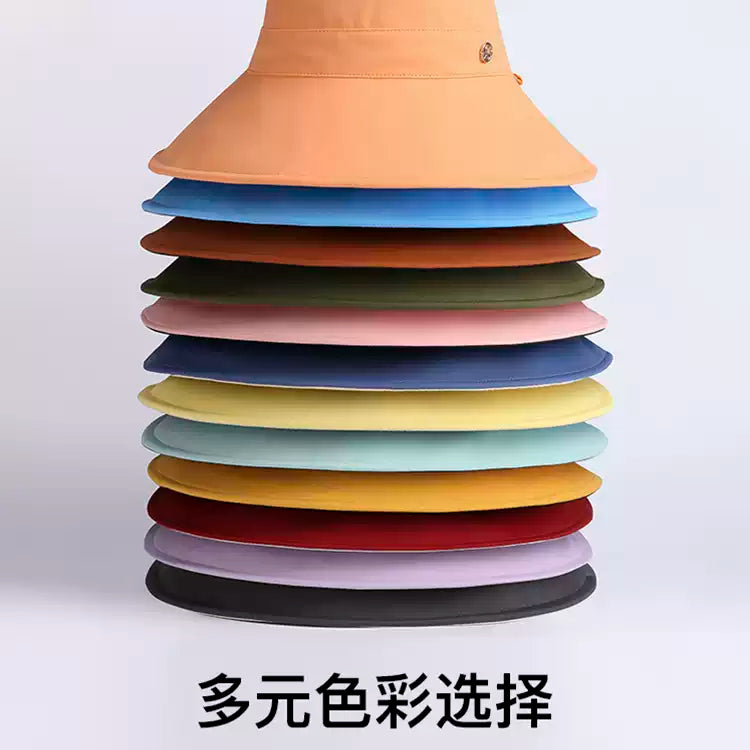 Beneunder蕉下双面渔夫帽防晒遮阳帽天青石蓝+米色