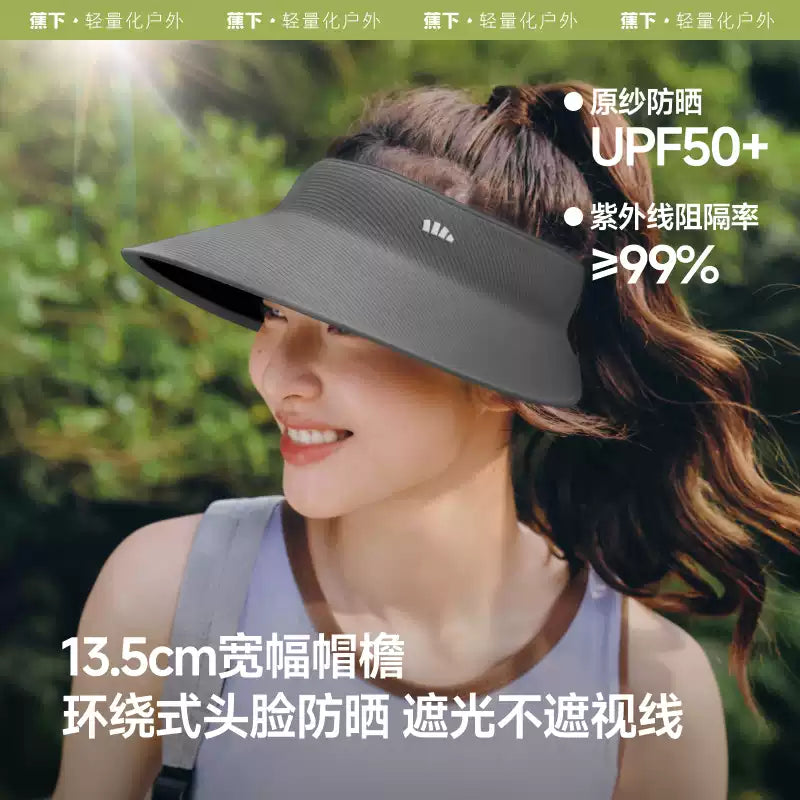Beneunder蕉下蛋卷大檐空顶防晒帽UL711深花灰