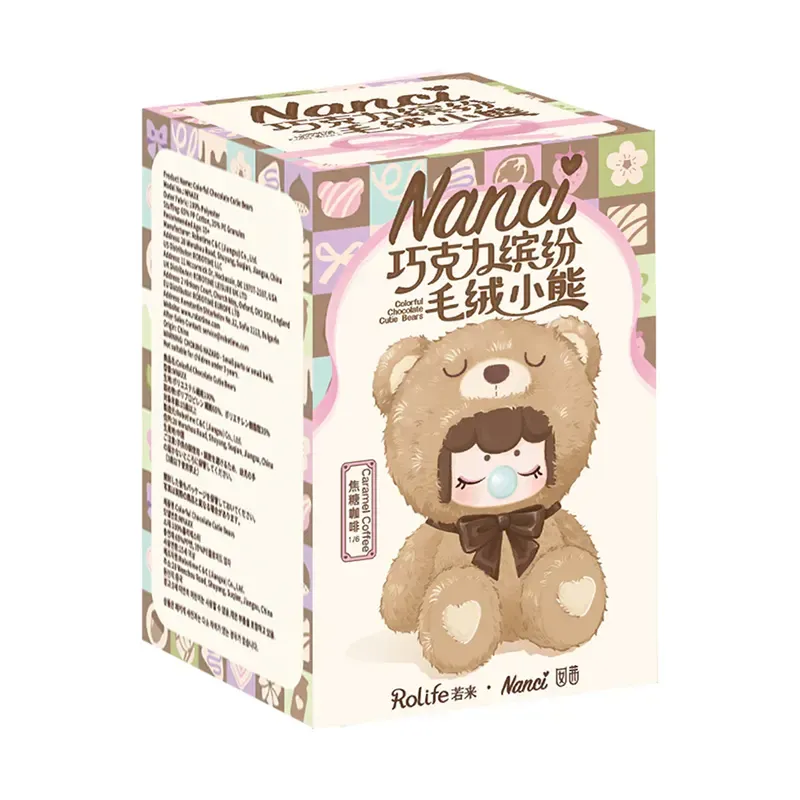 Rolife Nanci Colorful Chocolate Cutie Bears Series Plush Blind Box 1pcs