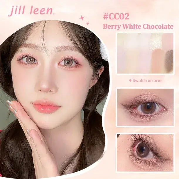Jill Leen巧克力九色眼影盘#CC02莓果白巧