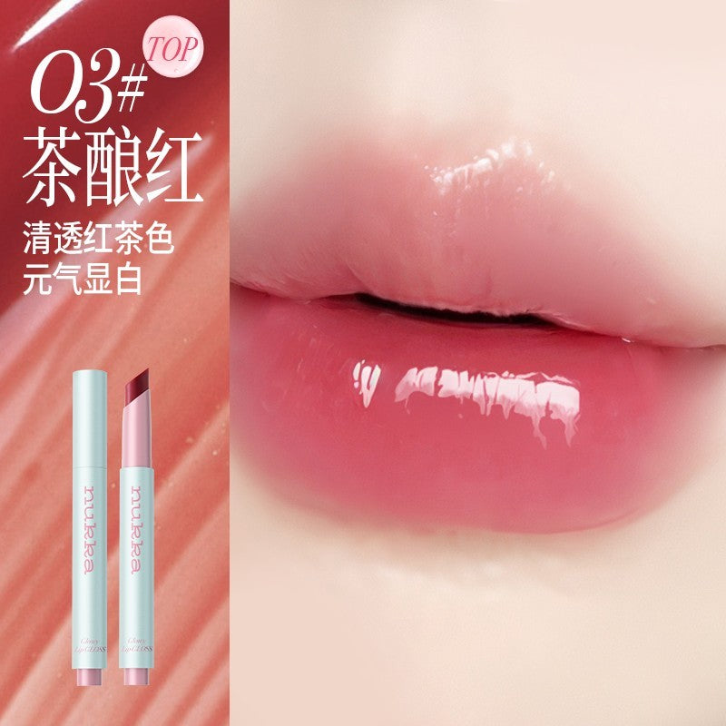 Nukka Translucent Film Forming Solid Lip Gloss #03 Tea Stuffed Red