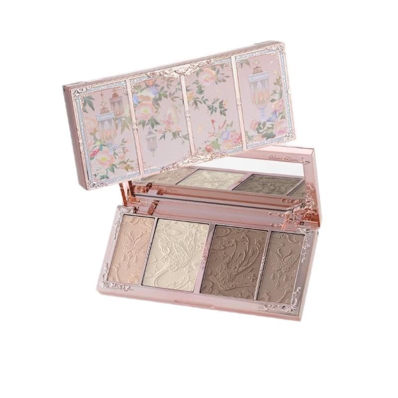Flower Knows Butterfly Cloud Collar Highlight & Contour Palette #02 Tawny Tea