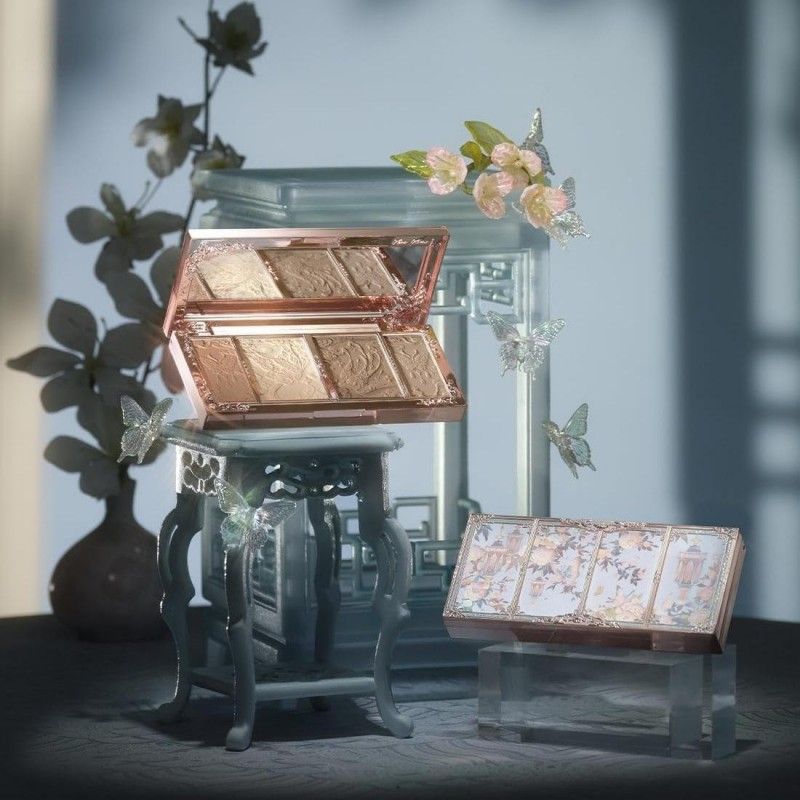 Flower Knows Butterfly Cloud Collar Highlight & Contour Palette #02 Tawny Tea