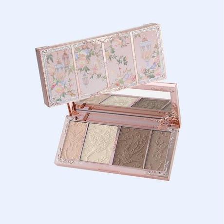 Flower Knows Butterfly Cloud Collar Highlight & Contour Palette #02 Tawny Tea