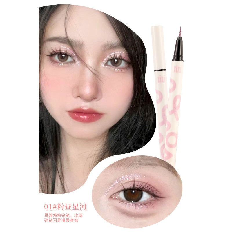 Xixi Punk Metal Diamond Eyeliner Pen #01 Pink Star River