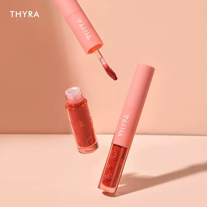 Thyra昙雅啵唧啵唧双头唇釉镜面水光#啵唧豆蔻